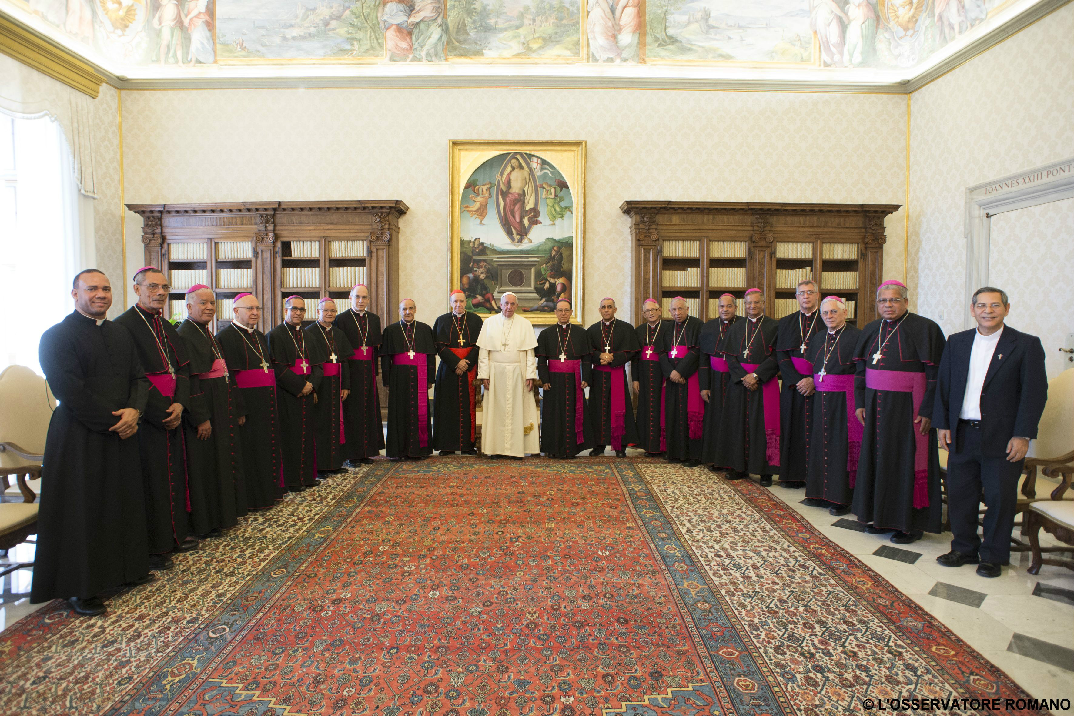 Pope Francis receives bishops of Dominican Republic in "ad limina" visit