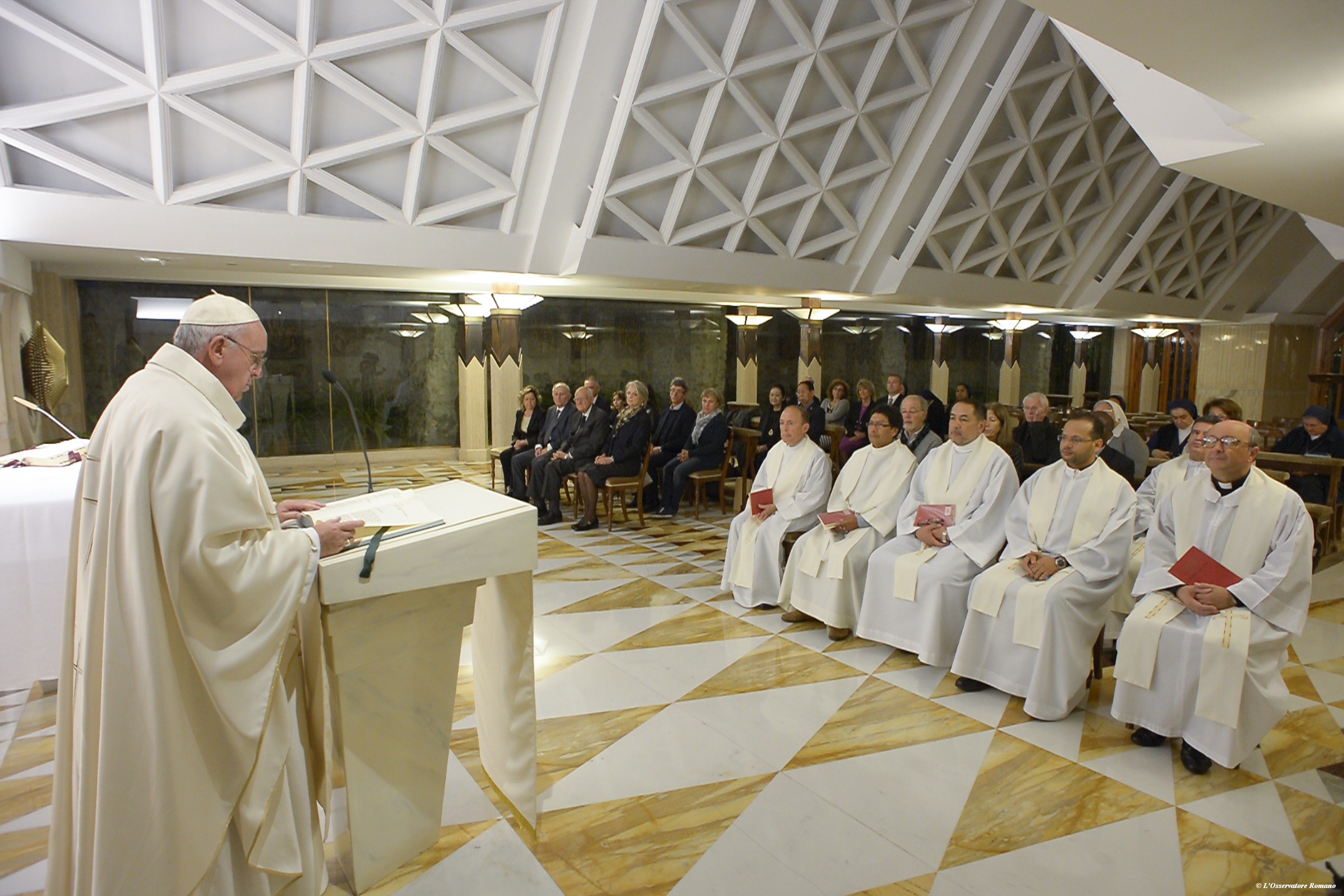 Pope Francis celebrates Mass in Santa Marta