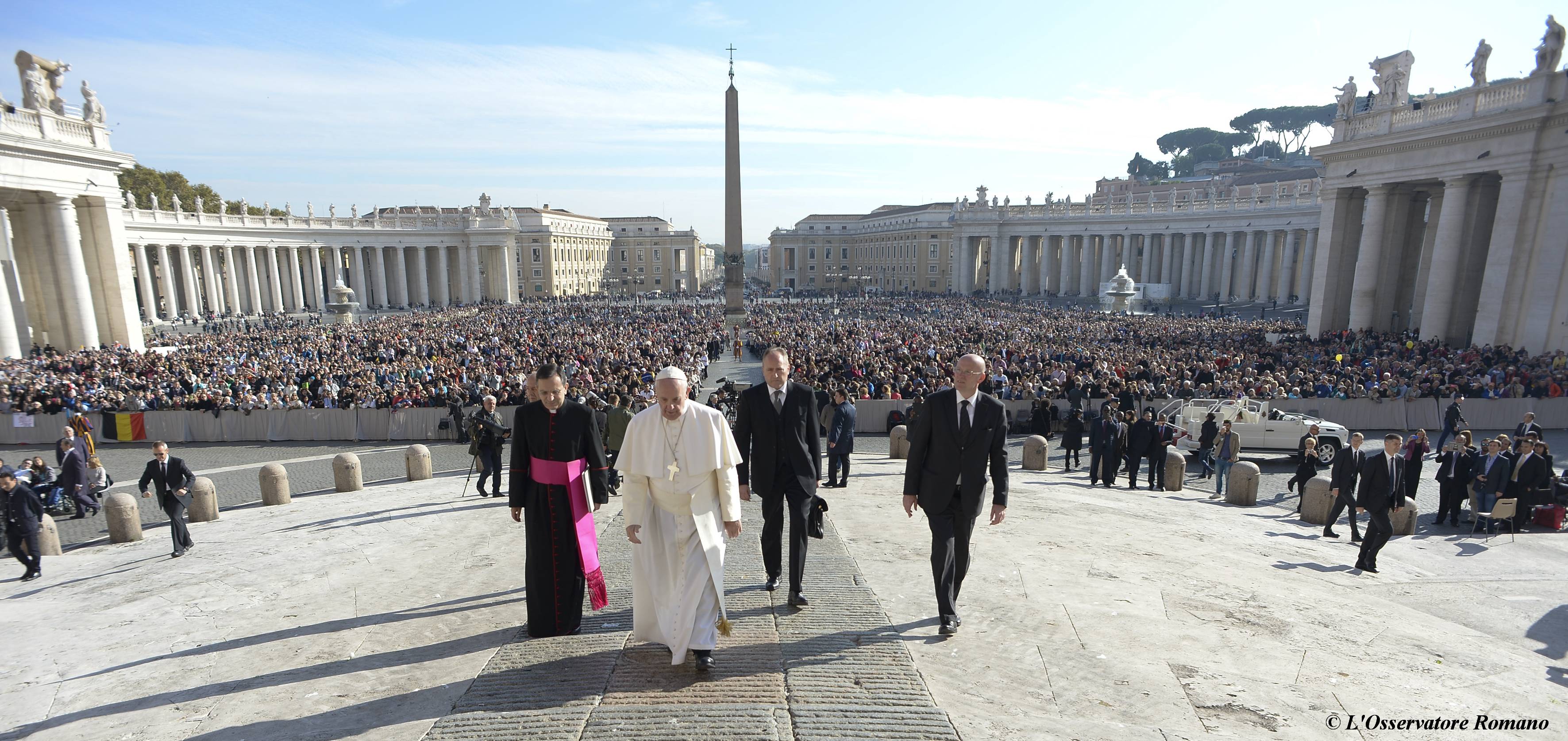 Pope Francis during his weekly general audience in St. Peter's Square