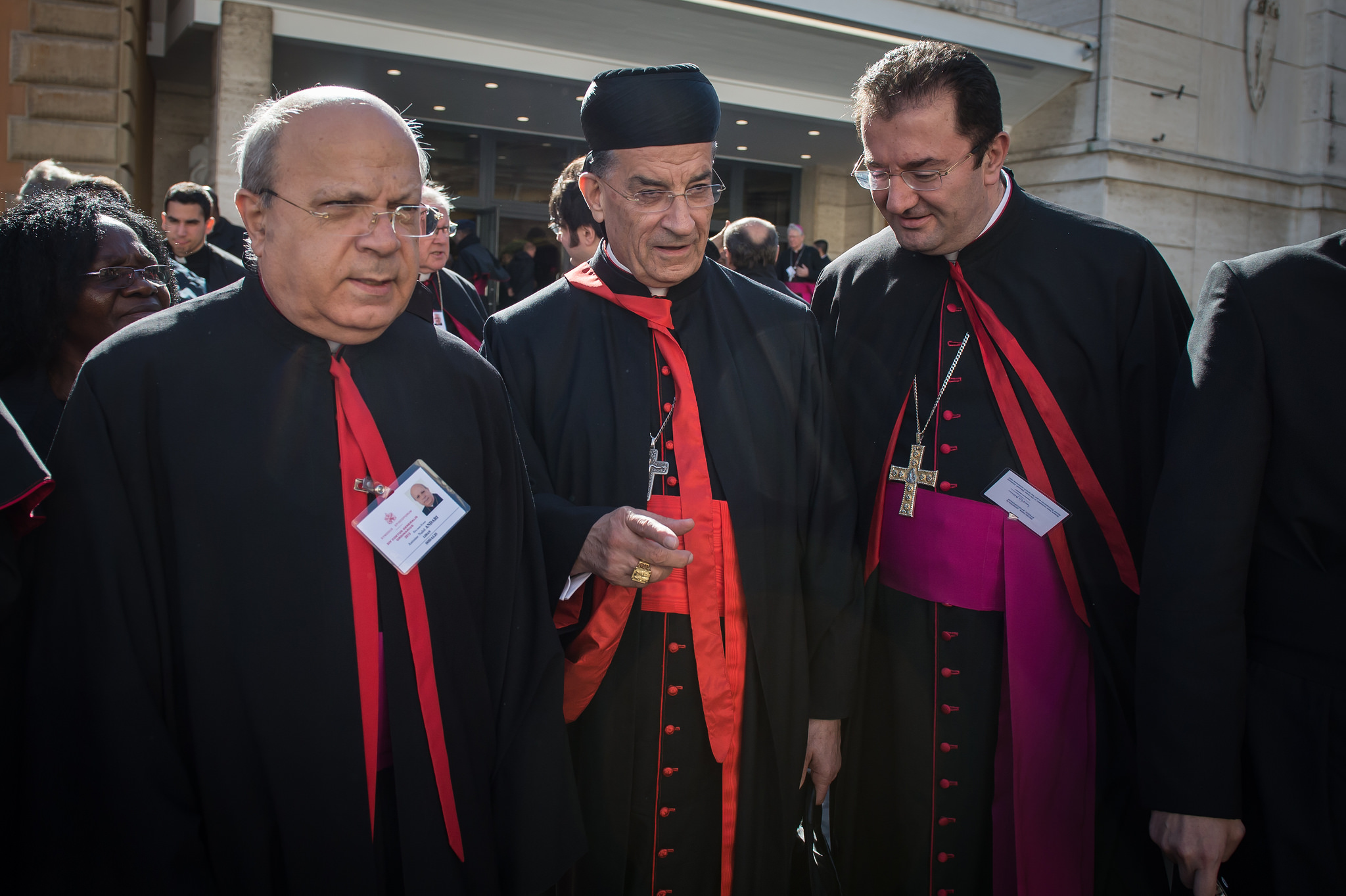 Cardinal Mar Bechara Boutros Rai (pr al-Rahi)(C)