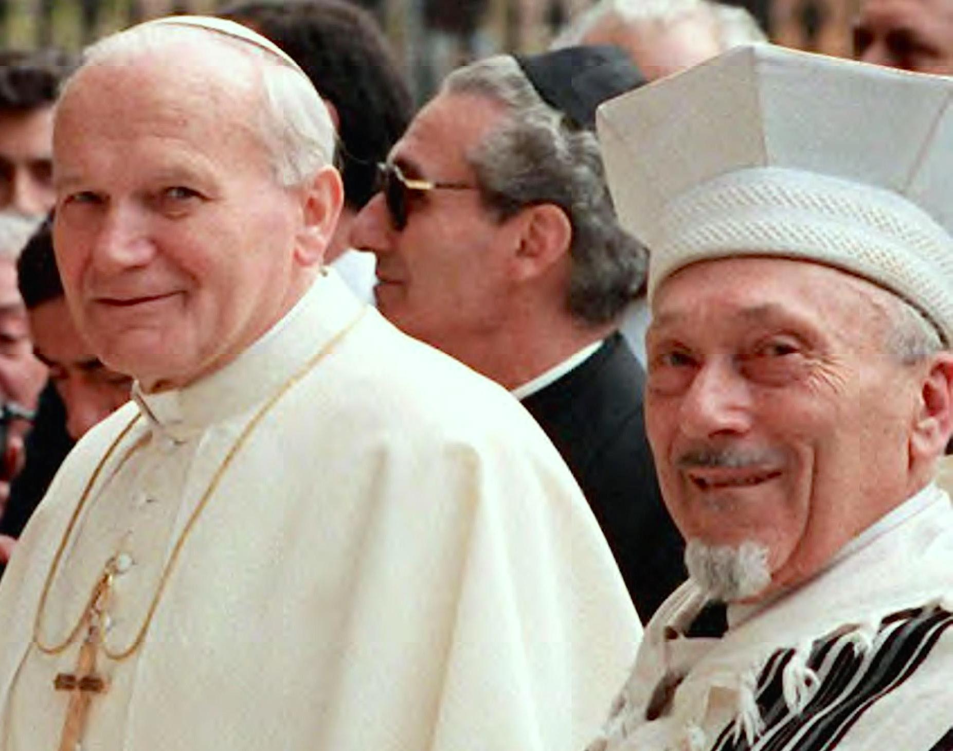 Pope John Paul II and Chief Rabbi of Rome