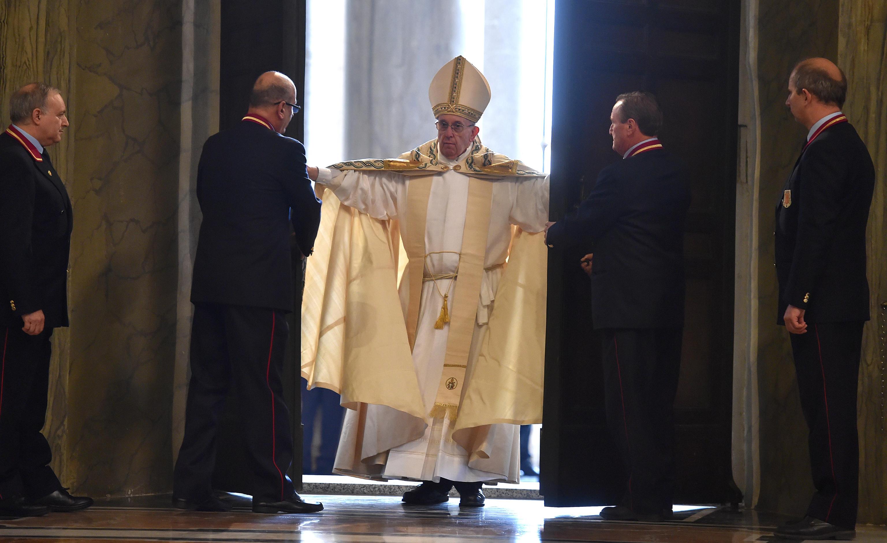 Pope Francis opens the Holy Door of Saint Peter's Basilica