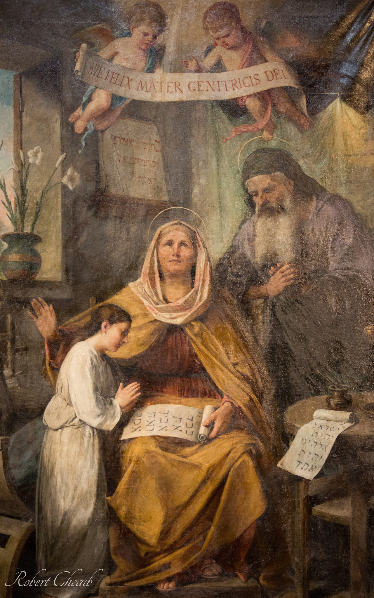 Mary reading Scriptures