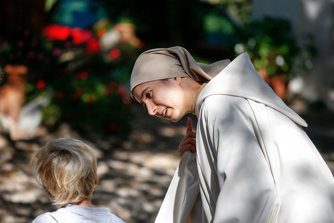 A young religious sister or nun