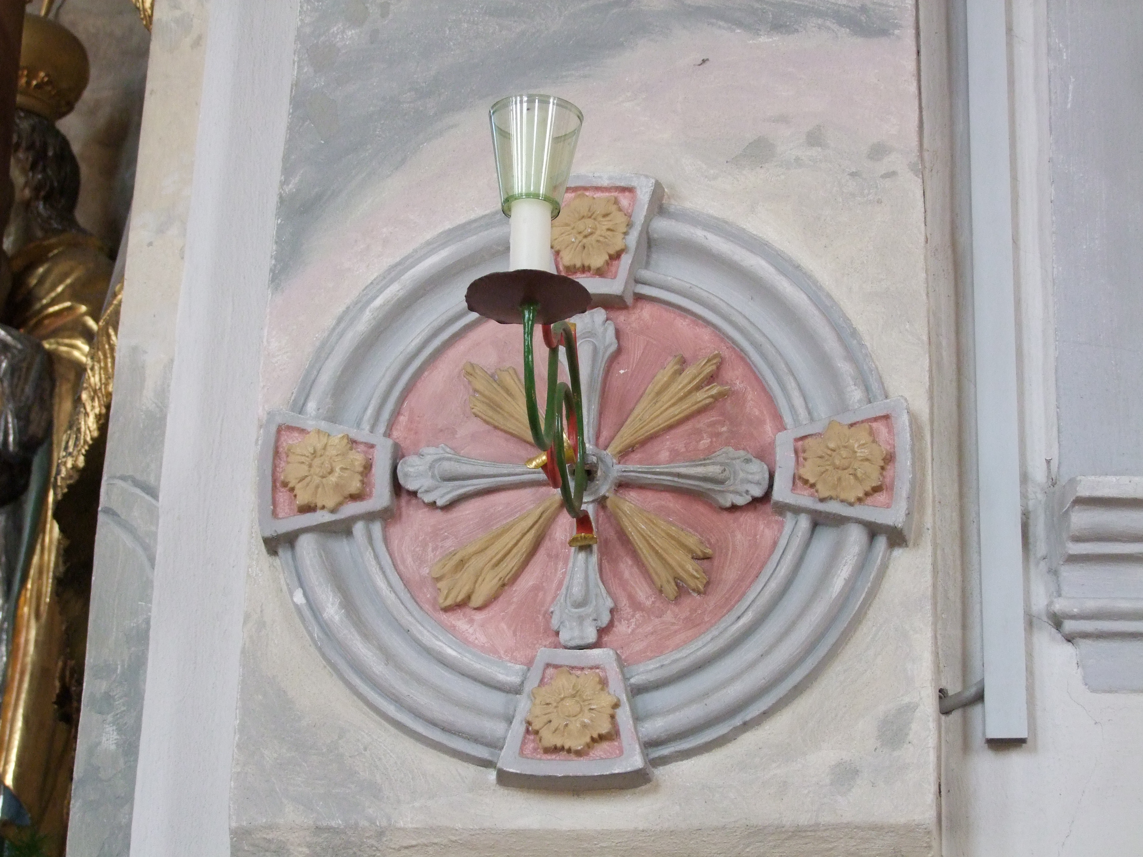 Consecration cross with candle