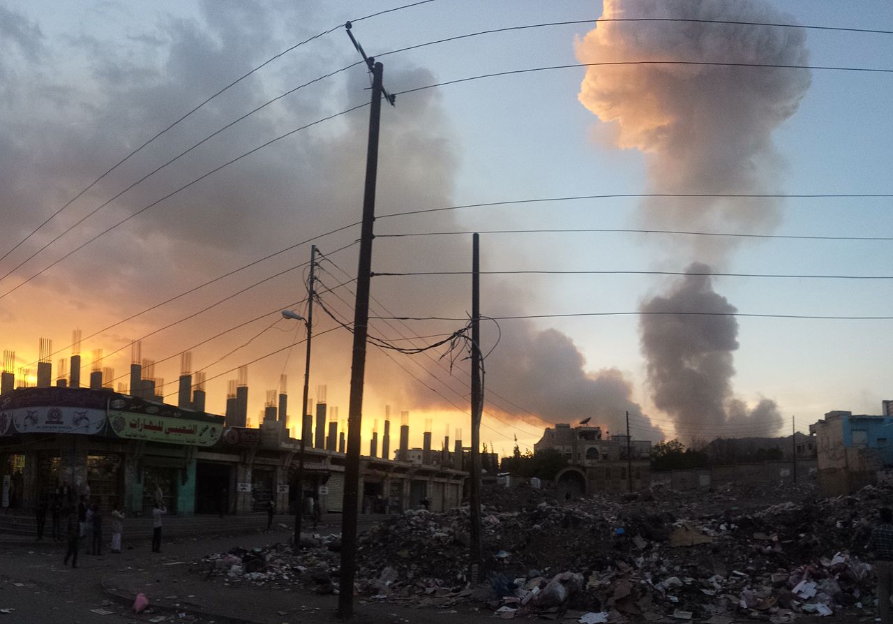 Air strike in the capital of Yemen