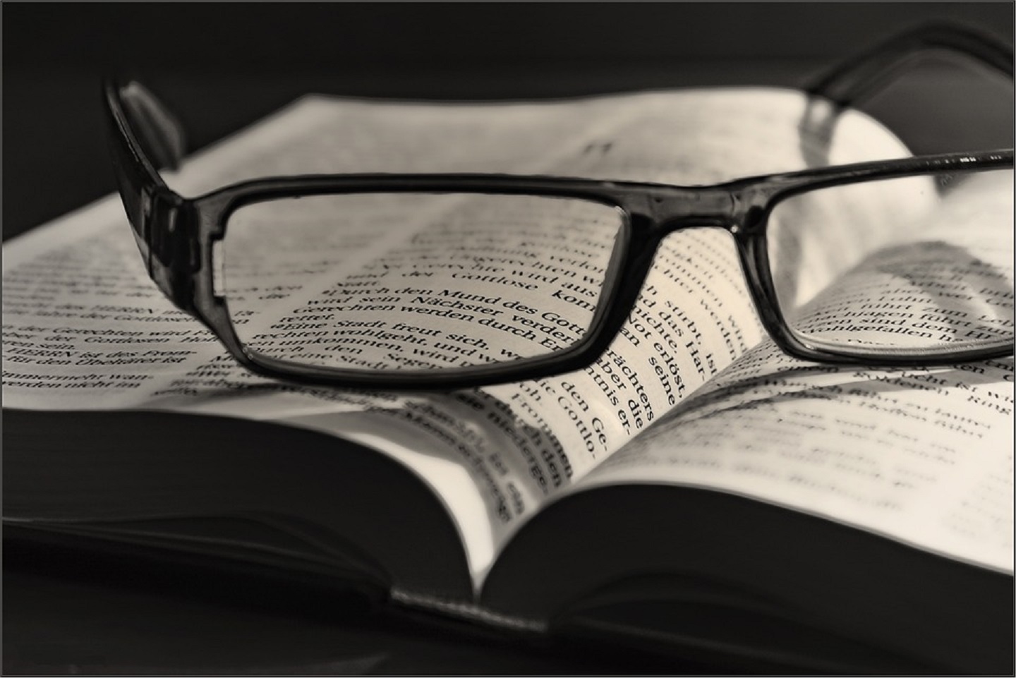 Glasses over the Bible