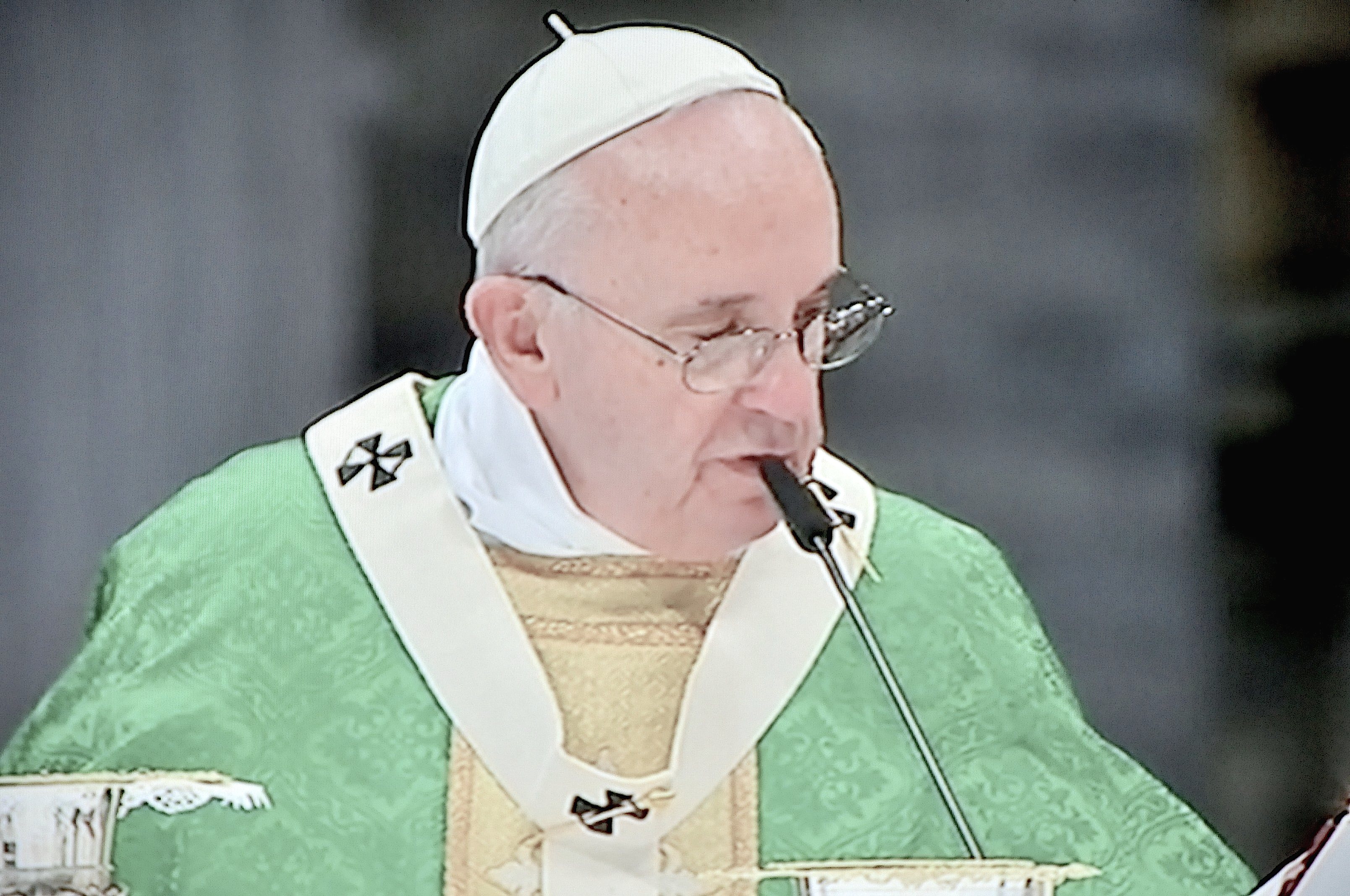 Pope Francis during the Mass for the Opening of the Synod of Bshops