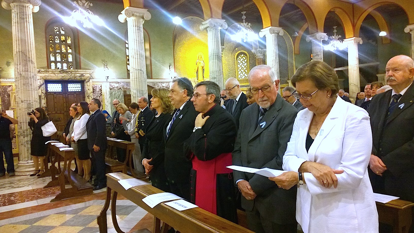 Holy mass in the National church of Argentina in Rome